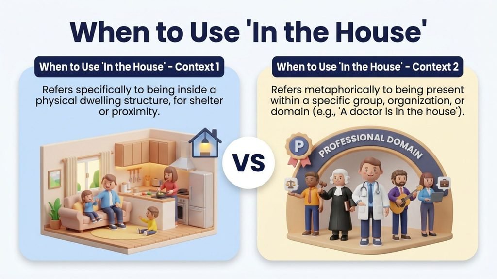 When to Use "In the House"